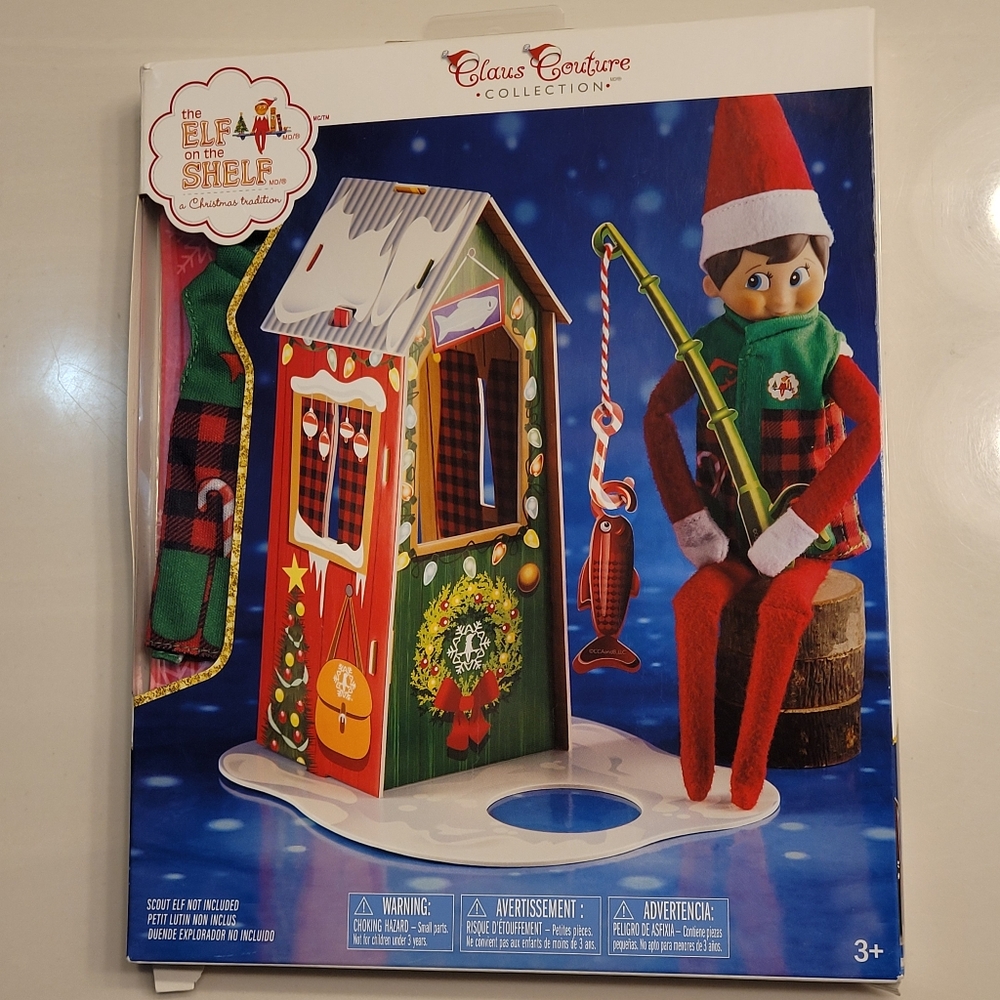 The Elf On The Shelf Frosted Fishing Hut Claus Couture Collection *Elf Not Incl* - Picture 12 of 15